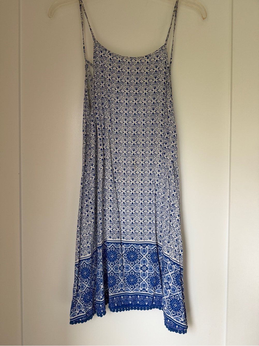 Blue Patterned Slip Dress - Women's Summer Dress from Bali